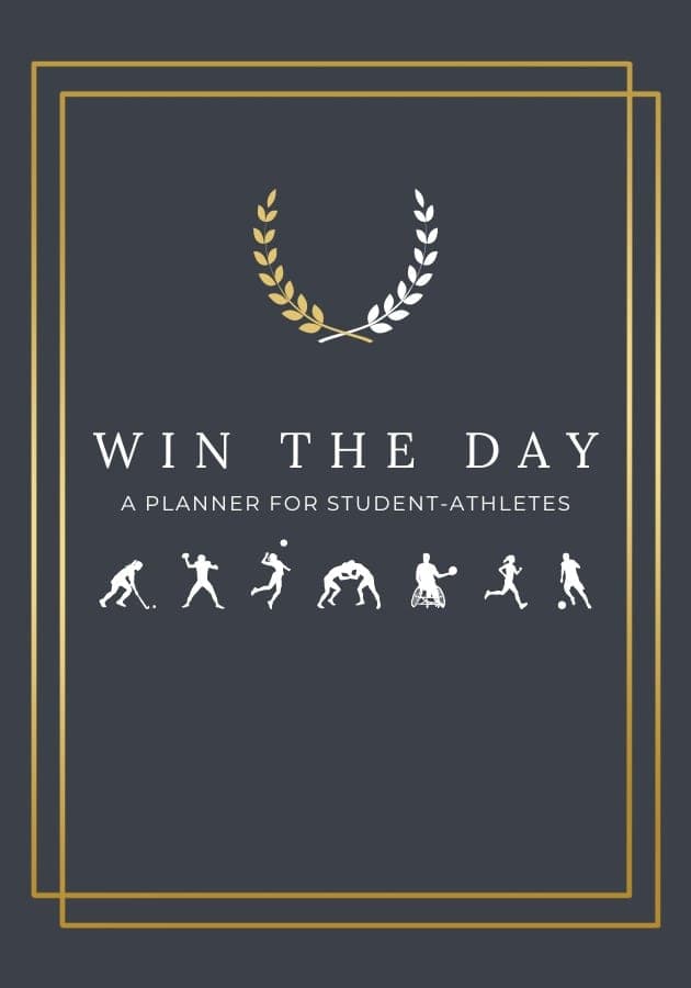 The cover of the Win the Day planner for student athletes.